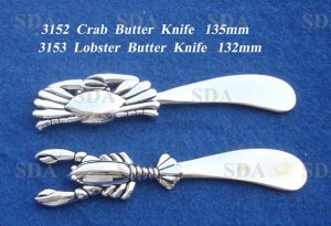 3152 3153 crab & lobster butter knife